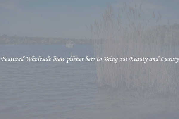 Featured Wholesale brew pilsner beer to Bring out Beauty and Luxury