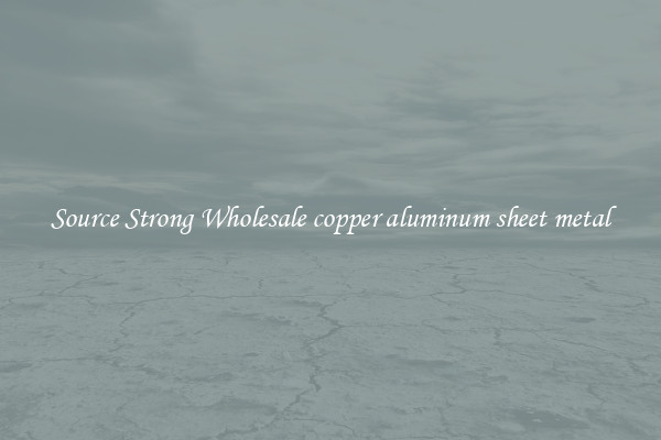 Source Strong Wholesale copper aluminum sheet metal