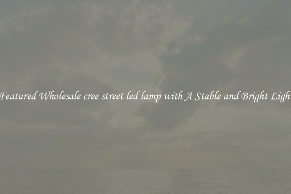 Featured Wholesale cree street led lamp with A Stable and Bright Light