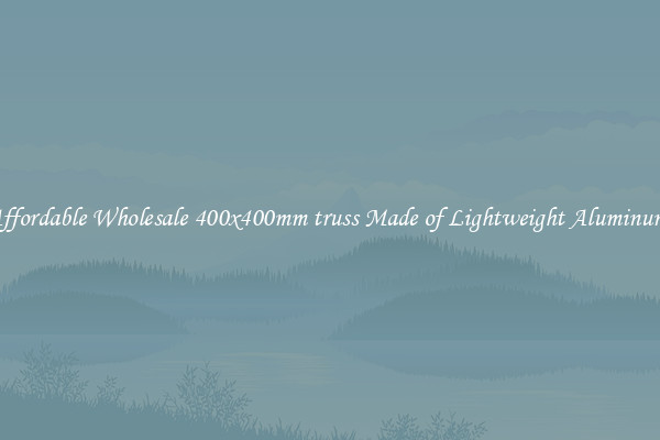 Affordable Wholesale 400x400mm truss Made of Lightweight Aluminum 