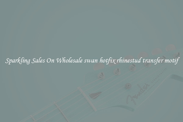 Sparkling Sales On Wholesale swan hotfix rhinestud transfer motif