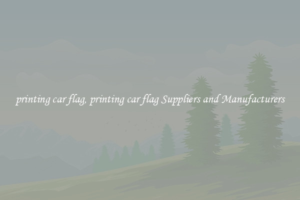 printing car flag, printing car flag Suppliers and Manufacturers