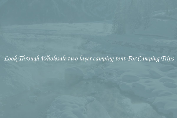Look Through Wholesale two layer camping tent For Camping Trips