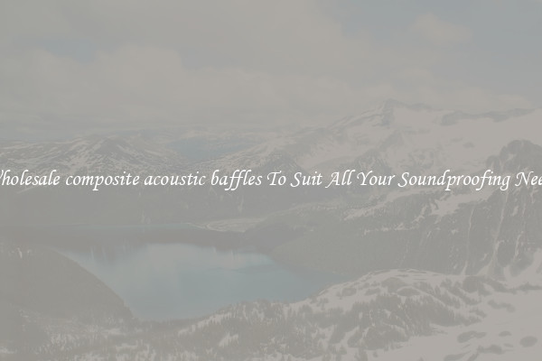 Wholesale composite acoustic baffles To Suit All Your Soundproofing Needs