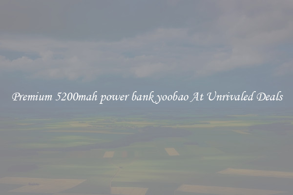 Premium 5200mah power bank yoobao At Unrivaled Deals