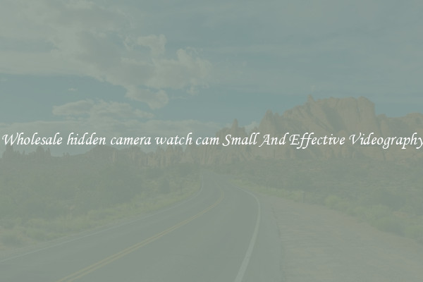 Wholesale hidden camera watch cam Small And Effective Videography