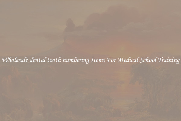 Wholesale dental tooth numbering Items For Medical School Training