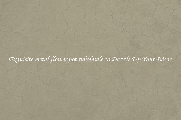Exquisite metal flower pot wholesale to Dazzle Up Your Décor 