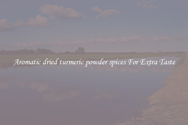 Aromatic dried turmeric powder spices For Extra Taste