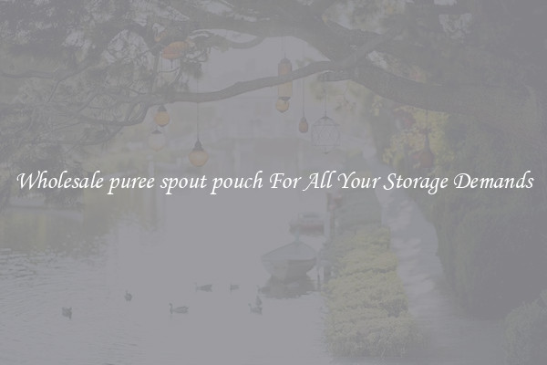 Wholesale puree spout pouch For All Your Storage Demands