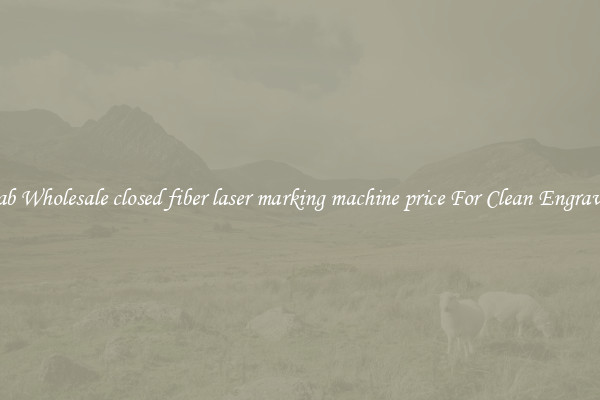 Grab Wholesale closed fiber laser marking machine price For Clean Engraving