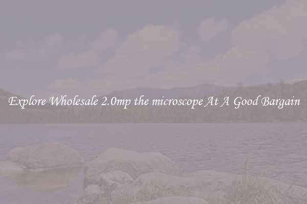 Explore Wholesale 2.0mp the microscope At A Good Bargain