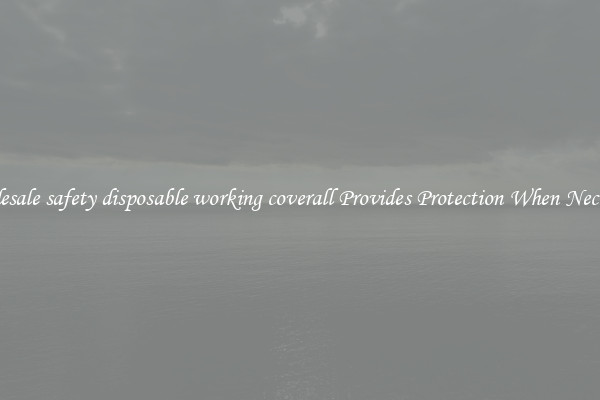 Wholesale safety disposable working coverall Provides Protection When Necessary