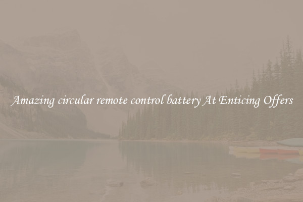 Amazing circular remote control battery At Enticing Offers